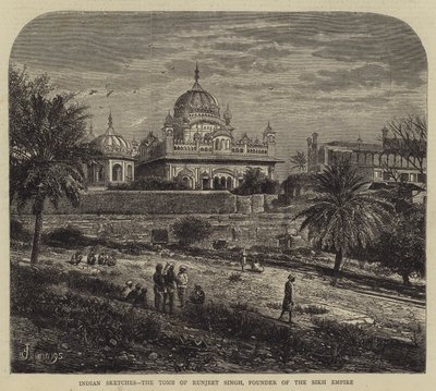 Indian Sketches, the Tomb of Runjeet Singh, Founder of the Sikh Empire by E. Jennings